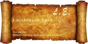 Laczkovics Emil névjegykártya