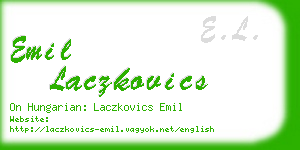 emil laczkovics business card